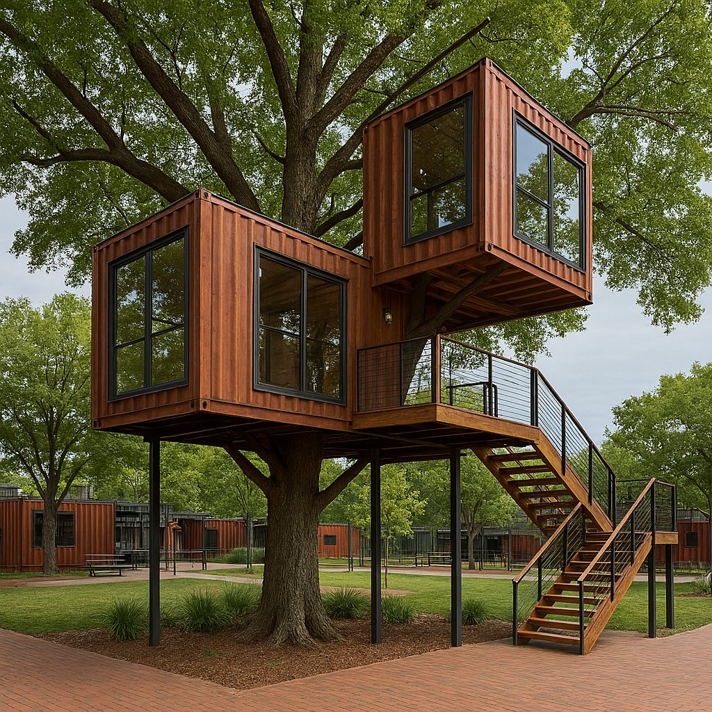 Architectural concept for container park design